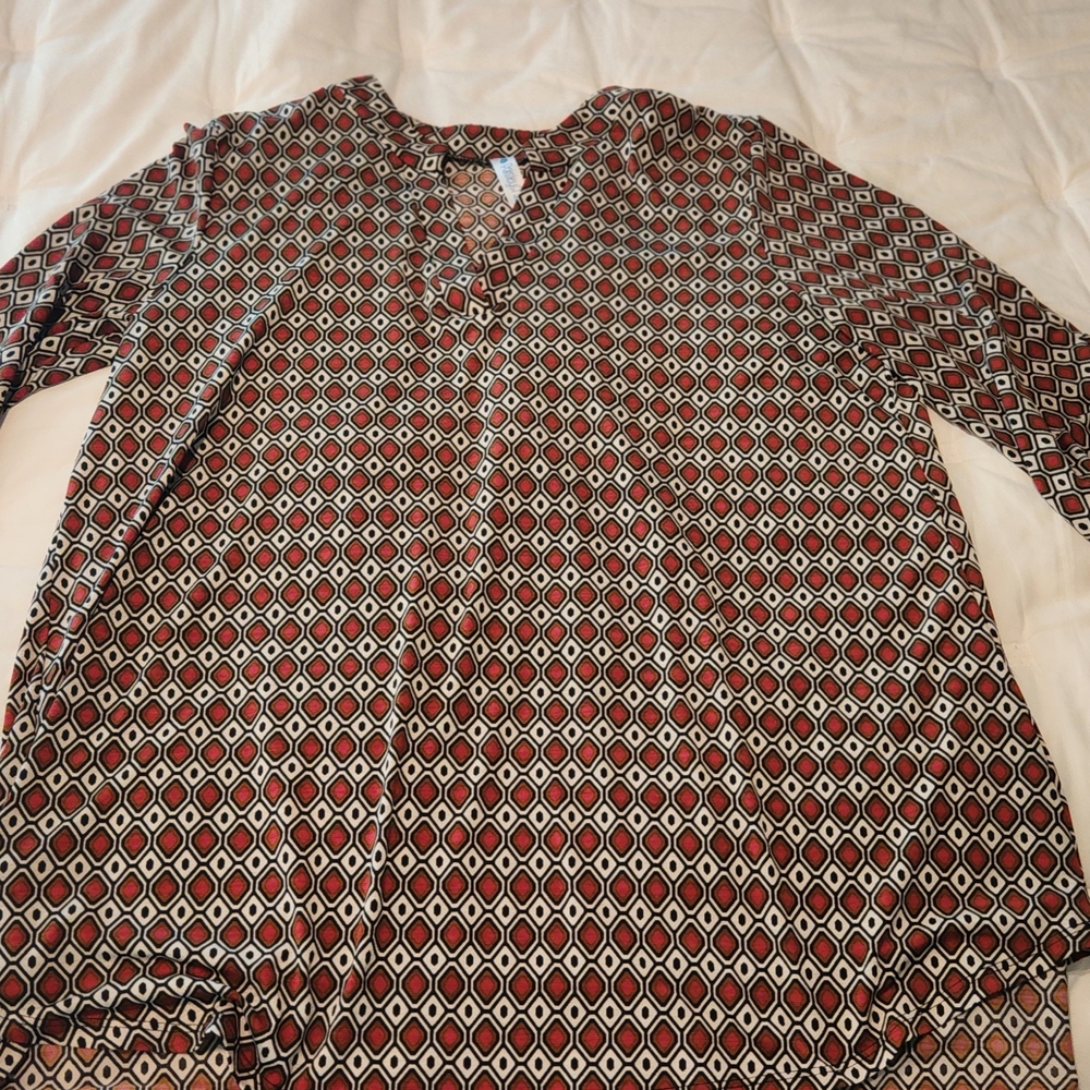 Paisley Grace Geometric Patterned Blouse
